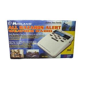 Midland All Hazards Alert NOAA Weather Radio WR100 Emergency Broadcast‎ System